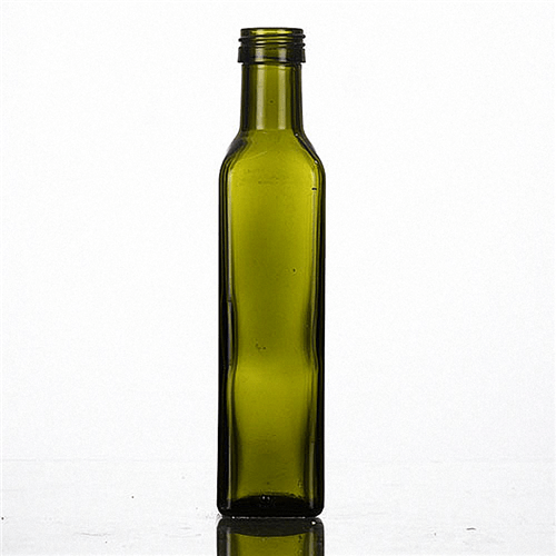 8 oz Dark Green Olive Oil Glass Bottles